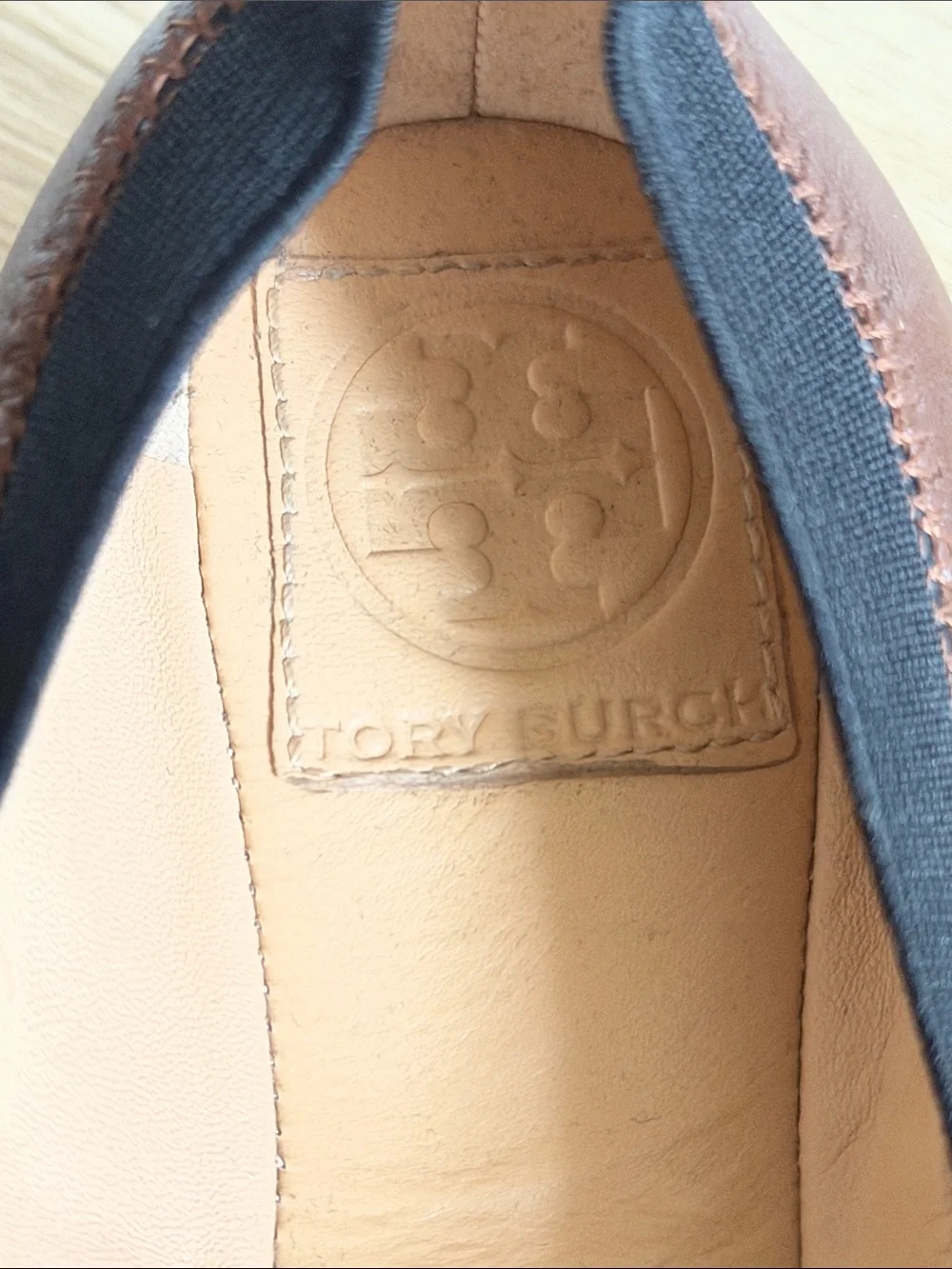 Tory Burch Brown Leather Reva Ballet Flats